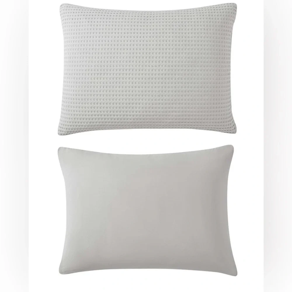 Kenneth Cole Solid Waffle Duvet Cover Set King